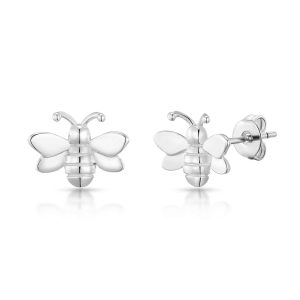 Silver Plated Bumble Bee Earrings