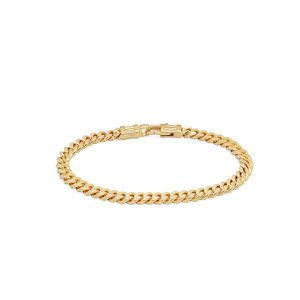 18K Curb Bracelet L