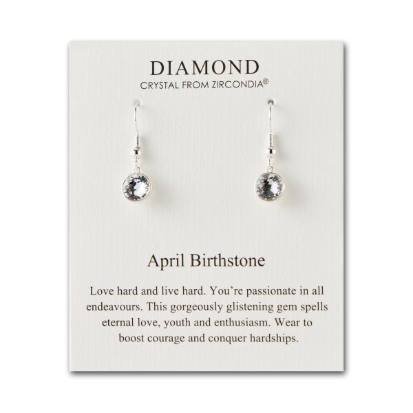 April Birthstone Drop Earrings Created with Diamond Zircondia® Crystals