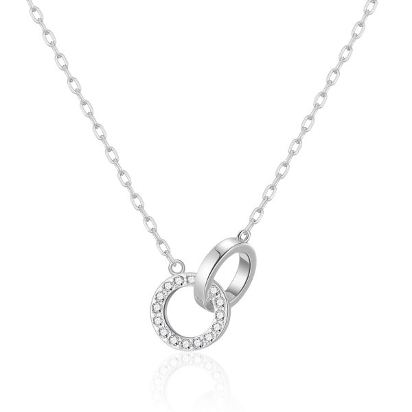 Circle Link Necklace Created with Zircondia® Crystals