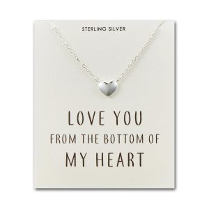 Sterling Silver Bottom of my Heart Necklace