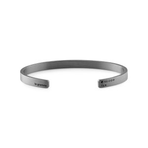 15g Brushed Black Sterling Silver Ribbon Bracelet