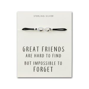 Sterling Silver Infinity Quote Bracelet