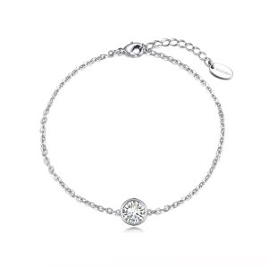 Crystal Anklet Created with Zircondia® Crystals