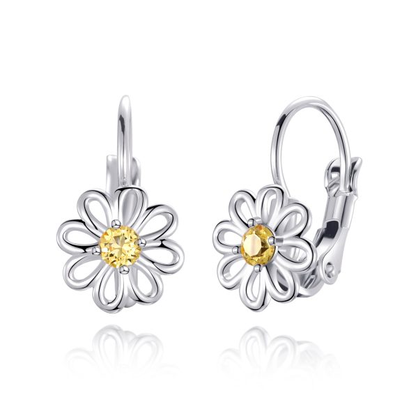 Daisy Crystal Drop Earrings Created with Zircondia® Crystals