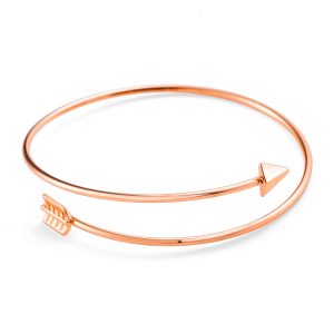 Rose Gold Plated Arrow Bangle