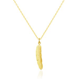 Gold Plated Feather Necklace