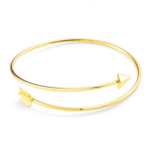 Gold Plated Arrow Bangle