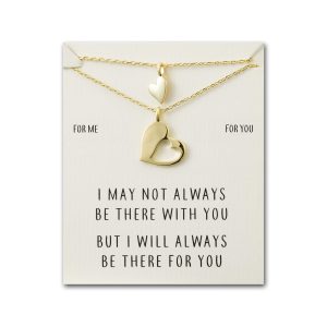 Gold Plated For Me For You Piece of My Heart Necklace Set