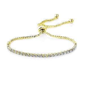 Solitaire Friendship Bracelet Created with Zircondia® Crystals