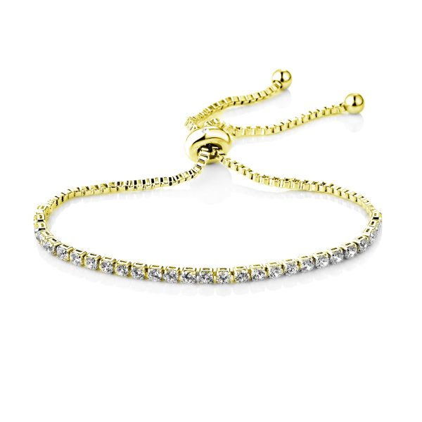 Solitaire Friendship Bracelet Created with Zircondia® Crystals