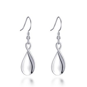 Sterling Silver Infinity Curve Earrings