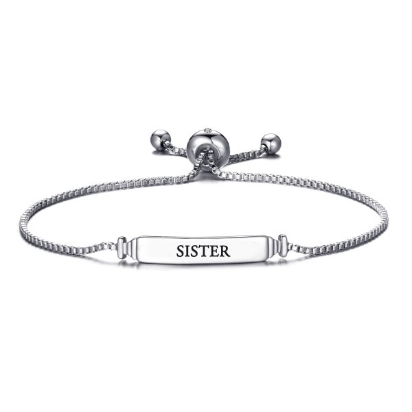 Sister ID Friendship Bracelet Created with Zircondia® Crystals