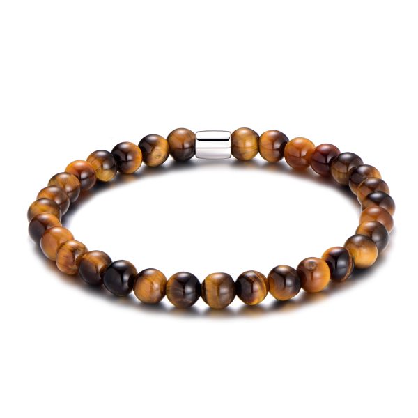 Tiger's Eye Gemstone Stretch Bracelet for Women