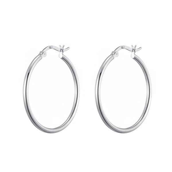 Sterling Silver 30mm Hoop Earrings