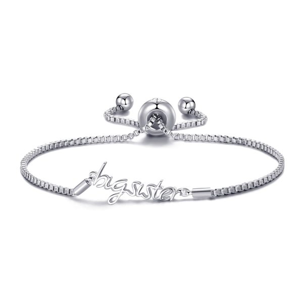 Silver Plated Big Sister Bracelet Created with Zircondia® Crystals