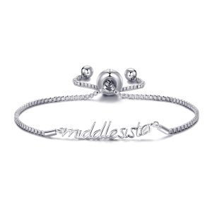 Silver Plated Middle Sister Bracelet Created with Zircondia® Crystals