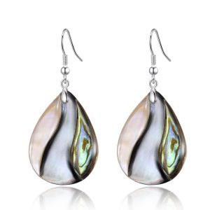 Abalone Shell Pear Drop Earrings