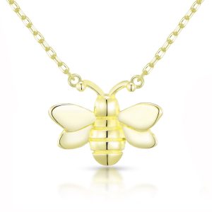 Gold Plated Bumble Bee Necklace