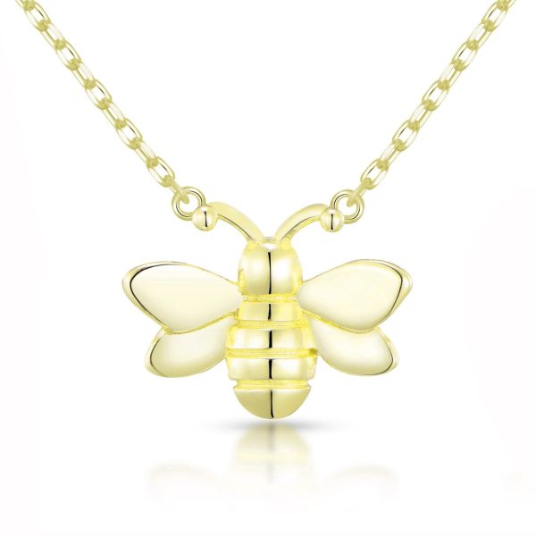 Gold Plated Bumble Bee Necklace