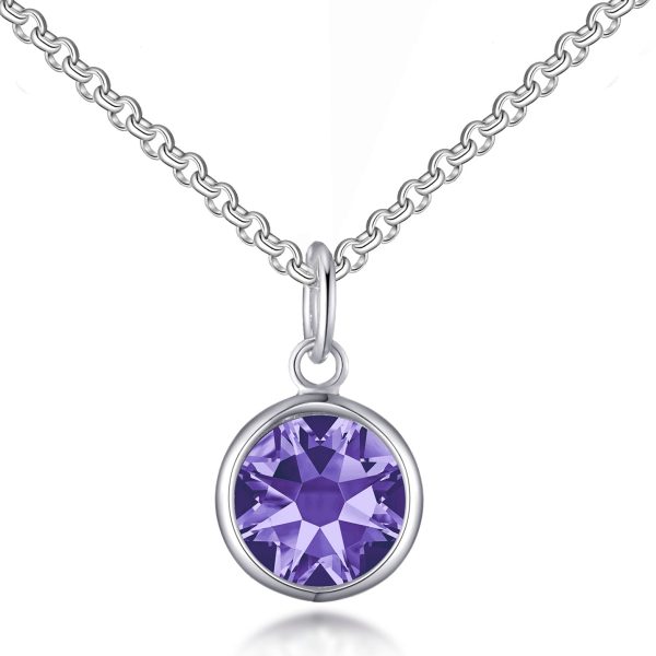 Light Purple Crystal Necklace Created with Zircondia® Crystals