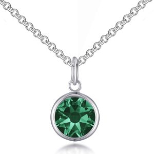 Green Crystal Necklace Created with Zircondia® Crystals