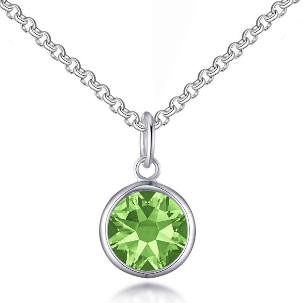 Light Green Crystal Necklace Created with Zircondia® Crystals