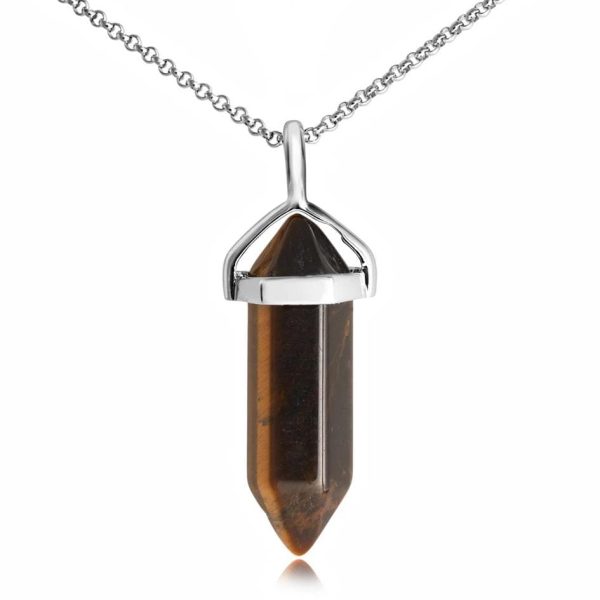 Tiger's Eye Genuine Gemstone Necklace