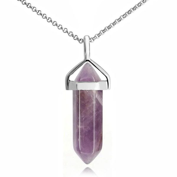 Amethyst Genuine Gemstone Necklace