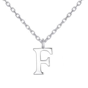 Sterling Silver Initial F Necklace