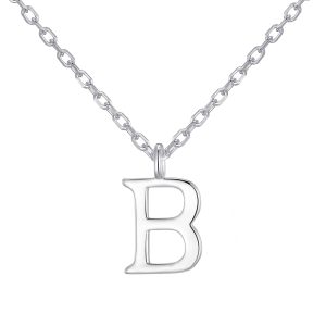 Sterling Silver Initial B Necklace