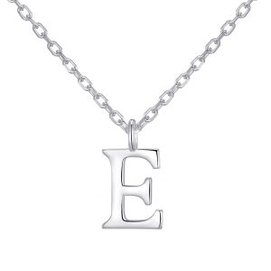 Sterling Silver Initial E Necklace