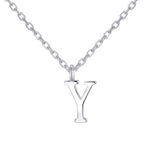 Sterling Silver Initial Y Necklace