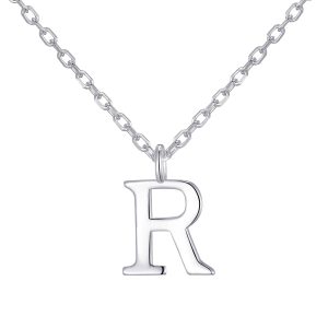 Sterling Silver Initial R Necklace