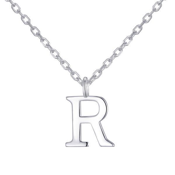 Sterling Silver Initial R Necklace