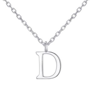 Sterling Silver Initial D Necklace