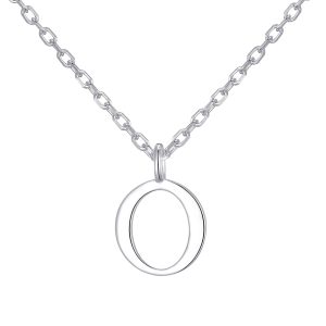 Sterling Silver Initial O Necklace