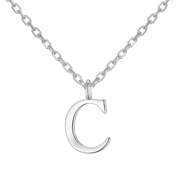 Sterling Silver Initial C Necklace