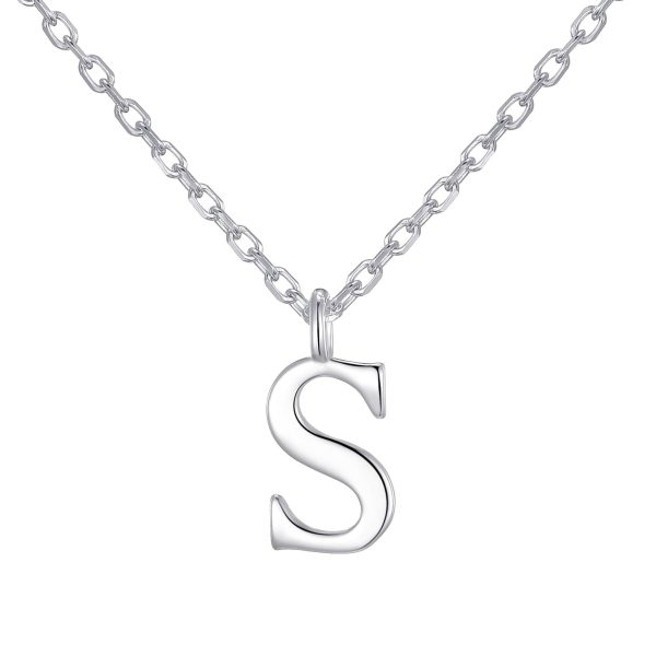 Sterling Silver Initial S Necklace