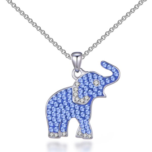 Elephant Necklace with Zircondia® Crystals