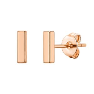 Rose Gold Plated Bar Earrings