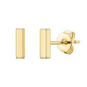 Gold Plated Bar Earrings