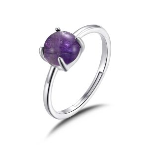 Amethyst Adjustable Ring