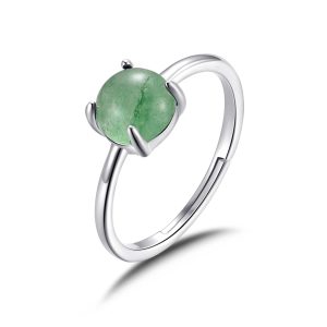 Green Aventurine Adjustable Ring