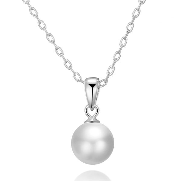 Silver Plated Shell Pearl Necklace