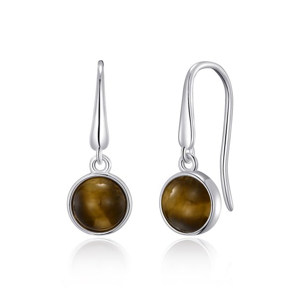 Tiger's Eye Drop Earrings