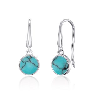 Synthetic Turquoise Drop Earrings