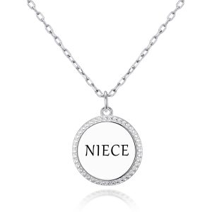 Silver Plated Filigree Disc Niece Necklace