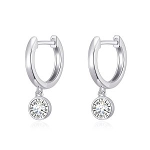 Crystal Hoop Earrings Created with Zircondia® Crystals