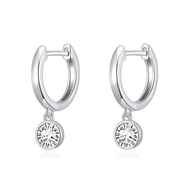 Crystal Hoop Earrings Created with Zircondia® Crystals